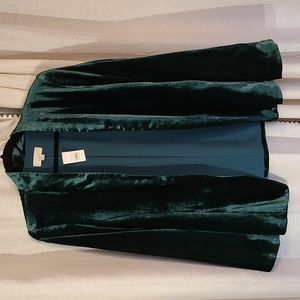 NWT Emerald green velvet blazer